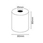 Rolo de papel térmico Oqonos 80x80x25mm, livre de BPA, certificado FSC.