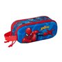 Estojo Safta Homem-Aranha 3D, 1L - 2 Compartimentos - Fecho com Zíper - Alça de Transporte - 21x8x6cm - Vermelho e Azul