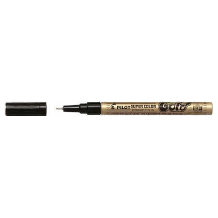 Marcador permanente Pilot Super Color Fine Point - Ponta de poliacetal de 1 mm - Tinta muito densa e opaca - Corpo de metal - Co
