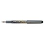 Caneta-tinteiro Pilot V-Pen prateada - Descartável - Tinta líquida - Ponta de aço - Espessura da linha de 0,5 mm - Preta