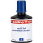 Frasco de recarga Edding T100 para marcador permanente - Capacidade de 100ml - Azul