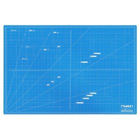 Base de Corte Dahle 10693 A1 60x90cm - 5 Camadas com Núcleo Resistente a Cortes - Linhas Guia - Azul
