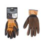 Luvas de trabalho Cegasa tamanho 9 - Fabricadas em nylon com revestimento de espuma e pontos de nitrilo na palma - Preto/Laranja