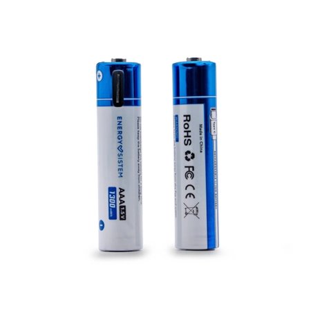 Sistema de Energia Charge Pro C, Pacote com 2 Pilhas Recarregáveis USB-C - 1100mWh - 740mAh - AAA - 1,5V - Carregamento via USB-