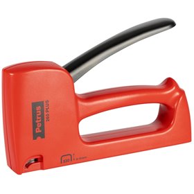 Pregador/Grampeador Petrus 260 Plus - Para grampos 530/4-10mm - Carregamento traseiro - Sistema de travamento por alavanca - Ver