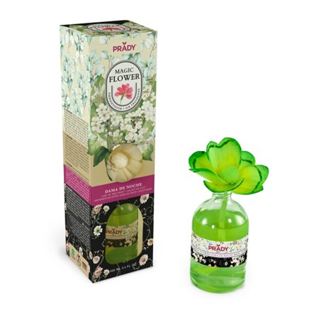 Aromatizador de Ambiente Prady Magic Flower com Jasmim Noturno - Frasco de Vidro de 100ml