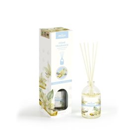 Aromatizador de ambiente Prady Tuscan Vanilla Mikado - Frasco de vidro de 100ml e varetas difusoras
