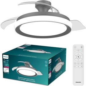 Ventilador de teto Philips Bliss DC com luz LED (até 6500K) - Pás retráteis - Ventilador de 35W + Luz de 28W - Controle remoto -