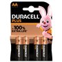 Pilhas alcalinas Duracell MN1500B4 AA LR6 1,5V Plus Power (4 unidades)