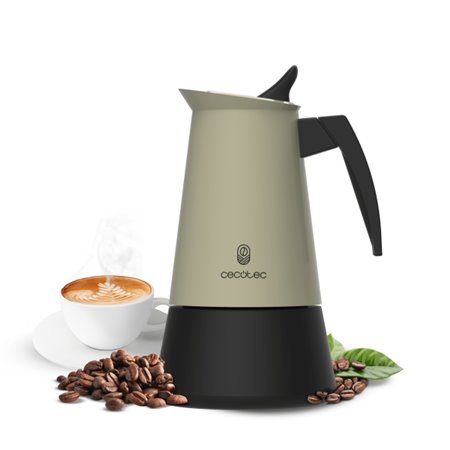 Cafeteira italiana Cecotec Piccolina 200 para 2 xícaras - Aço inoxidável - Adequada para fogões elétricos, vitrocerâmicos e a gá