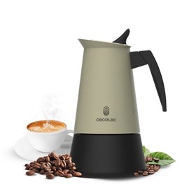 Cafeteira italiana Cecotec Piccolina 400 para 4 xícaras - Aço inoxidável - Adequada para fogões elétricos, vitrocerâmicos e a gá