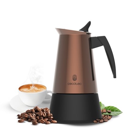 Cafeteira italiana Cecotec Piccolina 200 para 2 xícaras - Aço inoxidável - Adequada para fogões elétricos, vitrocerâmicos e a gá