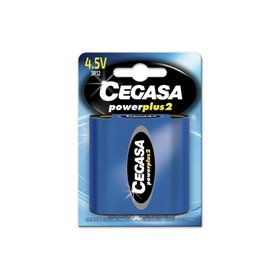 Cegasa Power Plus Pacote com 2 Baterias 3R12 4.5V - Bateria Salina para Dispositivos de Baixa Potência