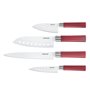 Conjunto de 4 Facas Profissionais Santoku Cecotec - Lâmina de 2mm de Espessura - Revestimento Cerâmico - Aço Inoxidável com Base