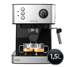 Máquina de café expresso profissional Cecotec Power Espresso 20 com bico de vapor - Capacidade de 1,5L - Pressão de 20 bar - Res