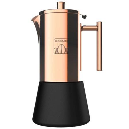 Cafeteira italiana Cecotec Moking 400 para 4 xícaras - Aço inoxidável - Compatível com indução - Adequada para fogões a gás, elé