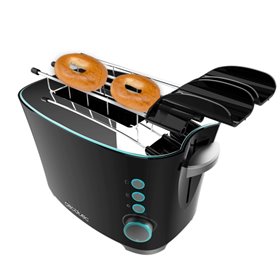 Torradeira Cecotec Toast and Taste Double B com Duas Fatias - 650W - Abertura Larga - Pinça para Torradas - 7 Níveis de Tostagem