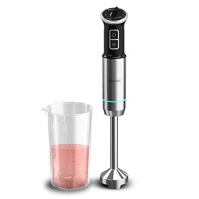 Liquidificador de mão Cecotec Power Neutron 1100MAX - 1100 W - Lâminas de titânio - Protetor anti-respingos - Velocidade ajustáv