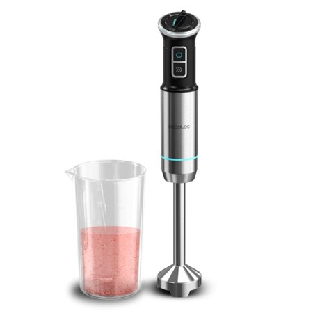 Liquidificador de mão Cecotec Power Neutron 1100MAX - 1100 W - Lâminas de titânio - Protetor anti-respingos - Velocidade ajustáv