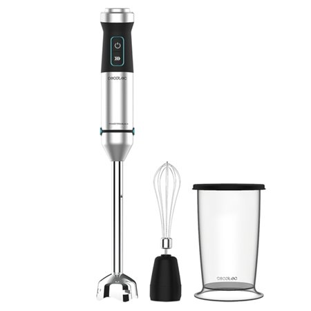 Liquidificador de mão Cecotec Power TitanBlack 1500 XL - 1500W - Lâminas de titânio - Protetor anti-respingos - Velocidade ajust