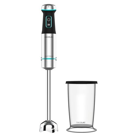 Liquidificador de mão Cecotec Power TitanBlack 1200 XL - 1200W - 4 lâminas cruzadas de titânio - Protetor anti-respingos - Veloc