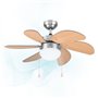 Ventilador de teto Cecotec EnergySilence Aero 350 com 6 pás reversíveis e luz - 50W - Funcionamento silencioso - Modo inverno/ve