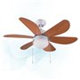 Ventilador de teto Cecotec EnergySilence Aero 360 com 6 pás reversíveis e luz - 50W - 91cm de diâmetro - Silencioso - Modo inver