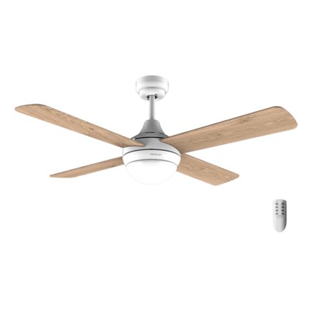 Ventilador de teto Cecotec EnergySilence Aero 4250 DC Fresh com 4 pás de madeira reversíveis e luz - 40W - 107 cm de diâmetro - 