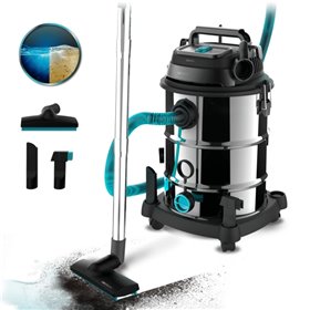 Aspirador de pó e água Cecotec Conga Rockstar Pro em aço inoxidável para sólidos e líquidos - 1600W - Tanque de 30L - Função sop