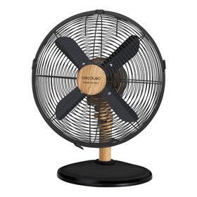 Ventilador de mesa Cecotec EnergySilence 600 WoodDesk com 4 pás - 40W - 30cm de diâmetro - 3 velocidades - Oscilante - Acabament