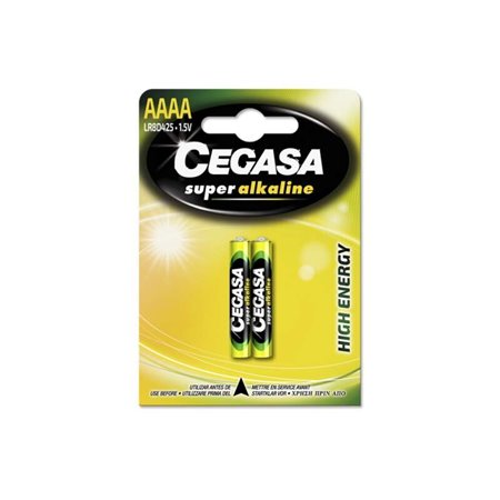Pilhas alcalinas Cegasa Super LR8D425, pacote com 2 unidades AAAA - Alta tecnologia - Confiabilidade - Alto desempenho - Desempe