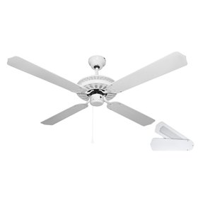 Ventilador de teto Orbegozo CF 07132 B - 3 velocidades, 4 pás reversíveis - 60 W - Diâmetro 132 cm - Branco