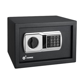 Cofre eletrônico Cromad - Alto nível de segurança - 3 a 8 dígitos - Dobradiças ocultas - Inclui chave de emergência - 200x310x20