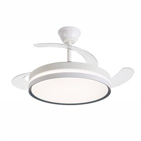 Ventilador de teto Daewoo de 106 cm - 30 W - Pás retráteis - Luz LED integrada - Inclui kit de instalação - Temporizador - 6 vel