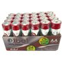 Pacote com 24 pilhas alcalinas Elbat LR6/AA - Cores sortidas