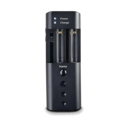 Carregador universal de viagem Hama Delta - Pilhas de 3,6 V, 3,7 V, 7,2 V e 7,4 V - Pilhas AA e AAA - USB-C