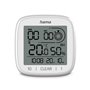 Relógio digital Hama Cyprus com ventosa - Termômetro - Higrômetro - IPX4 - Função de contagem regressiva - Data - 11x11x4,5cm - 