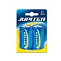 Pacote com 2 baterias salinas Jupiter D R20 - Baterias salinas para dispositivos de baixa potência
