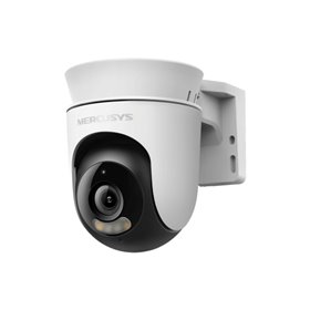 Câmera de segurança inteligente Mercusys MC500 FHD WiFi - Ideal para uso externo - Visão panorâmica de 360° - Visão noturna colo