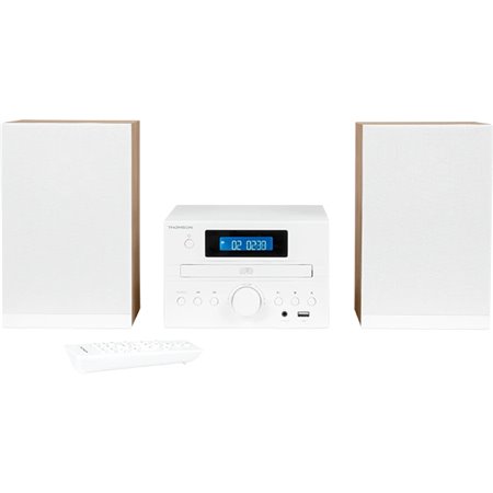 Sistema Micro Hi-Fi Thomson MIC121BT 50W Bluetooth - Leitor de CD, Rádio FM - Tecnologia Bass Boost - Controle Remoto - Branco