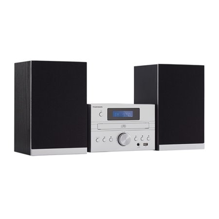 Sistema Hi-Fi Micro Bluetooth Thomson MIC122BT - Leitor de CD e Rádio FM - Potência Musical de 50W - Tecnologia Bass Boost - Con