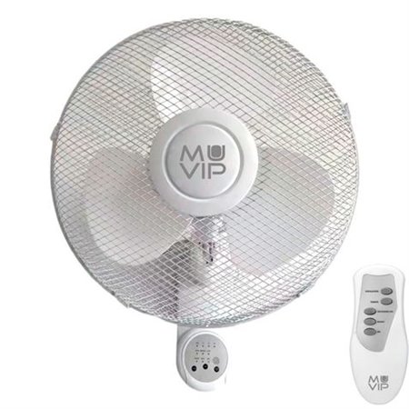 Ventilador de parede Muvip - 45W - 3 velocidades - Controle remoto - Branco
