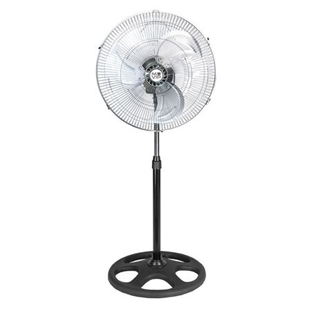 Ventilador de pedestal industrial Muvip - 75 W - 45 cm - 3 velocidades - Prata/Preto