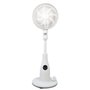 Ventilador de pedestal Muvip 80W com 8 pás, 7 velocidades, função de névoa, oscilação e luz LED - Branco