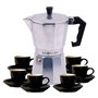Cafeteira Muvip MV0604 em alumínio - Capacidade para 6 xícaras - Cabo ergonômico em baquelite resistente ao calor - Adequada par