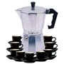 Cafeteira Muvip MV0605 em alumínio - Capacidade para 9 xícaras - Cabo ergonômico em baquelite resistente ao calor - Adequada par