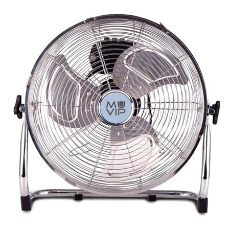 Ventilador de chão industrial Muvip - 100 W - 3 velocidades - Cor prata