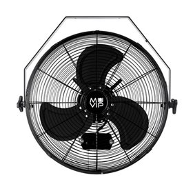Ventilador de parede industrial externo Muvip - 140 W - 3 velocidades - Resistente à água e poeira - Ajuste de inclinação - Pret