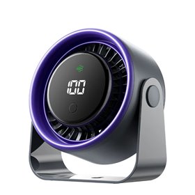 Ventoinha de mesa Vention PBJ - Velocidade máxima de 2500 RPM - Bateria de 3000 mAh - Modo noturno - Visor - Conexão USB-C - Cin