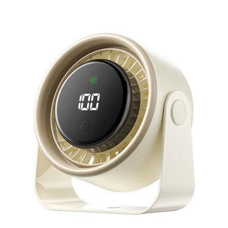Ventoinha de mesa Vention PBJ Pro - Velocidade máxima de 2500 RPM - Bateria de 4500 mAh - Modo noturno - Visor - Conexão USB-C -